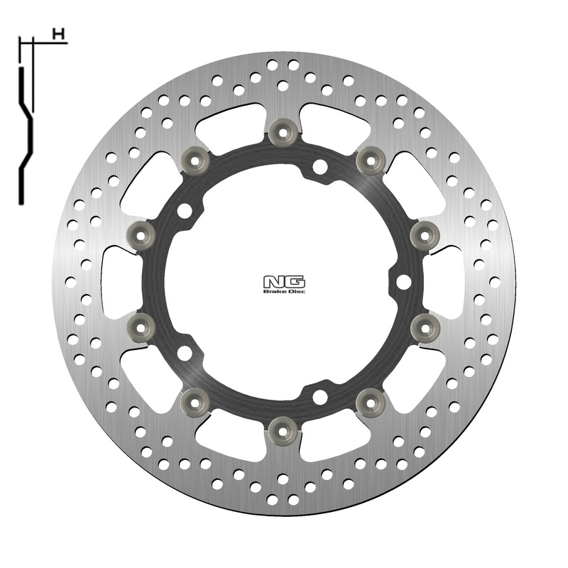 Disco de freno NG 1708G 320 x 5 mm redondo flotante