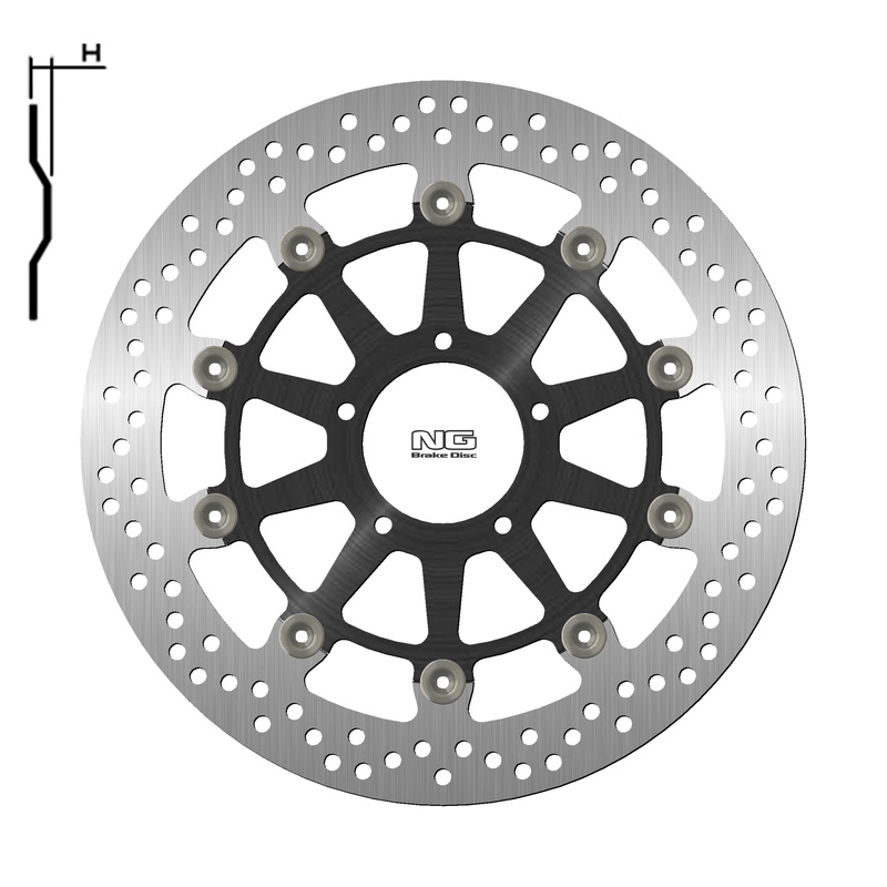 Disco de freno NG 1796G 320 x 5 mm delantero flotante