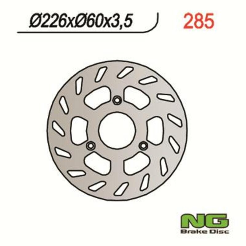 Disco de freno NG 285 226 x 3,5 mm delantero fijo