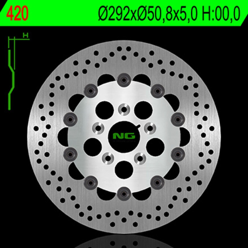 Disco de freno NG 420 292,1 x 5 mm redondo flotante