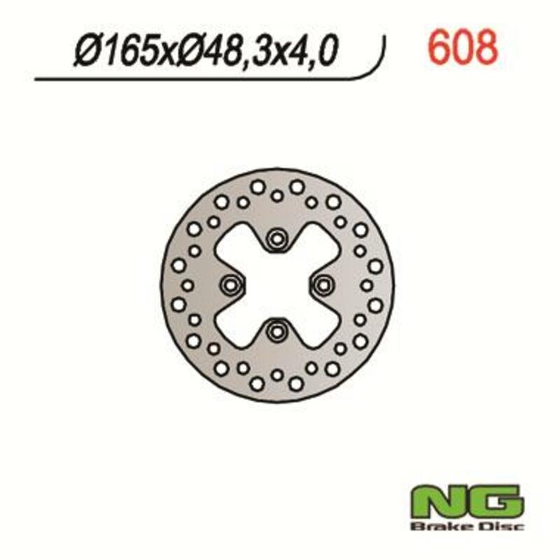 Disco de freno NG 608 165 x 4 mm redondo fijo