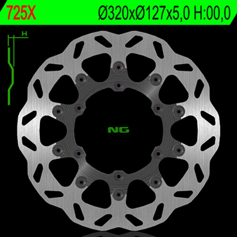Disco de freno NG 725X 320 x 5 mm ondulado flotante