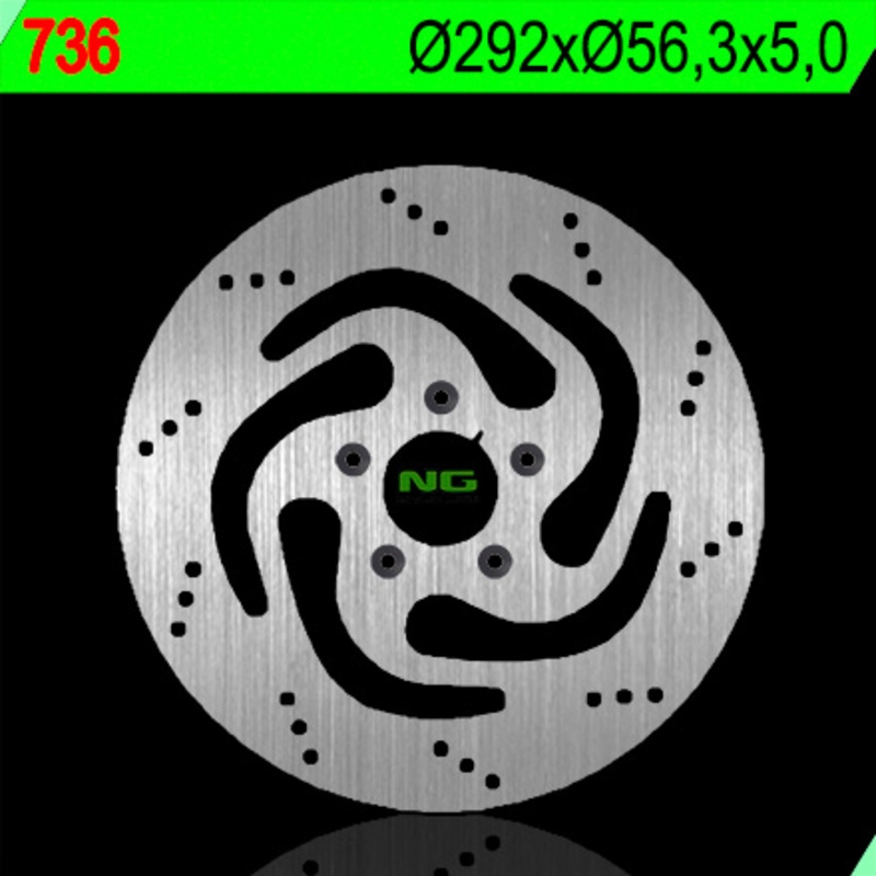 Disco de freno NG 736 292,1 x 5 mm redondo fijo