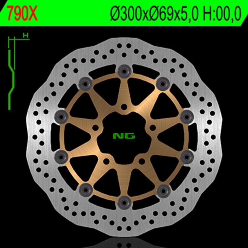 Disco de freno NG 790X 300 x 5 mm ondulado flotante