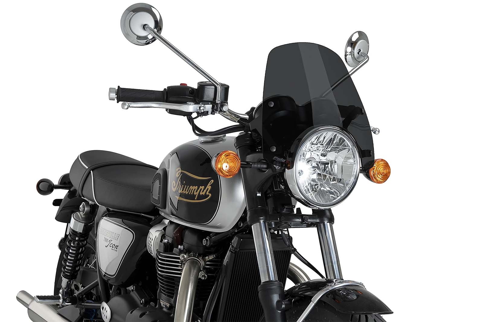 Pantalla Puig 22453F New Generation Sport Triumph Bonneville T100 Ahumado oscuro