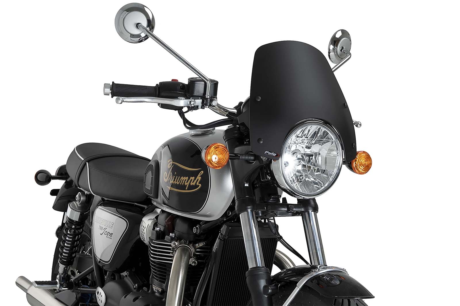 Pantalla Puig 22453J New Generation Sport Triumph Bonneville T100 Negro mate