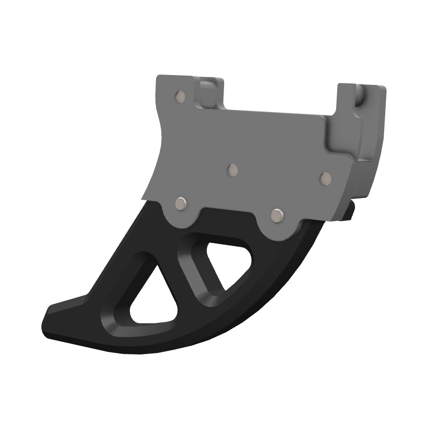 Protector de disco de freno trasero Crosspro Aluminio negro 2CP092179A0301