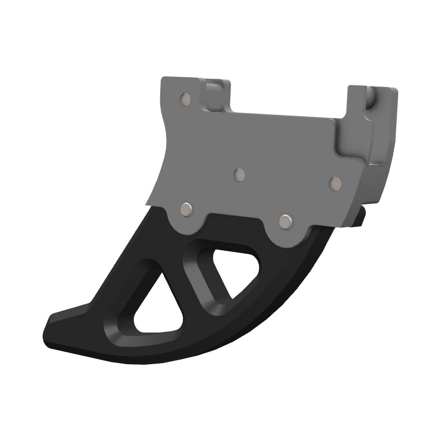 Protector de disco de freno trasero Crosspro Aluminio negro 2CP09202400301