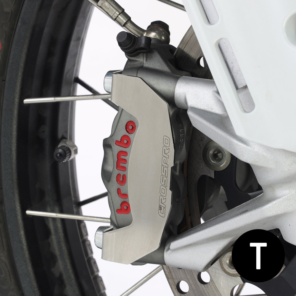 Protector de pinza de freno Crosspro Ducati DesertX 22-24 negro texturizado