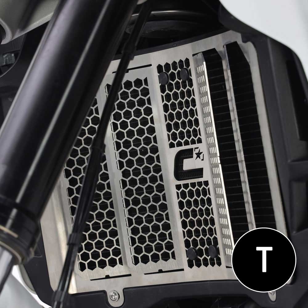 Protector de radiador Crosspro Ducati DesertX 22-24 negro texturizado