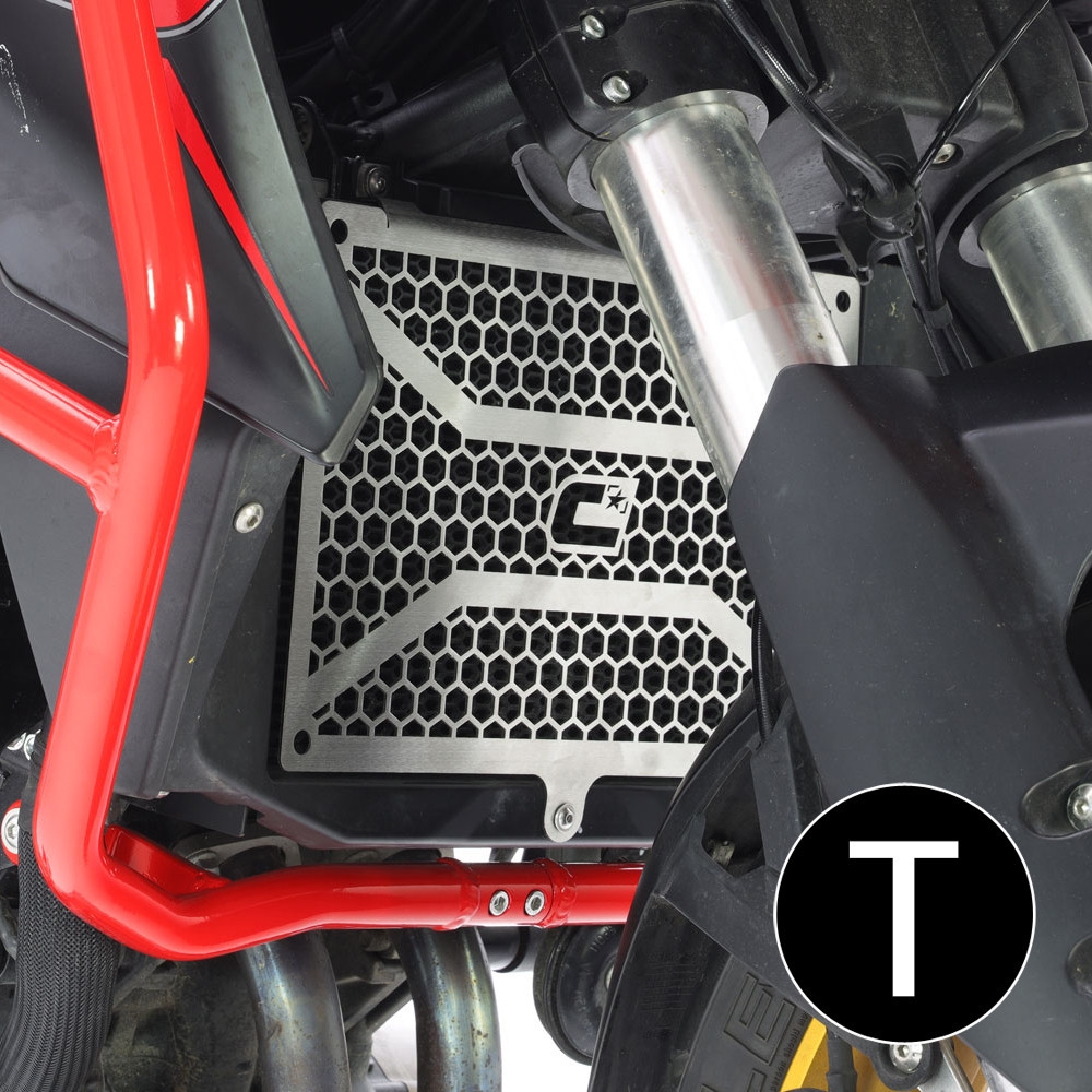 Protector de radiador Crosspro QJ Motor SRT 700 X 23-24 negro texturizado