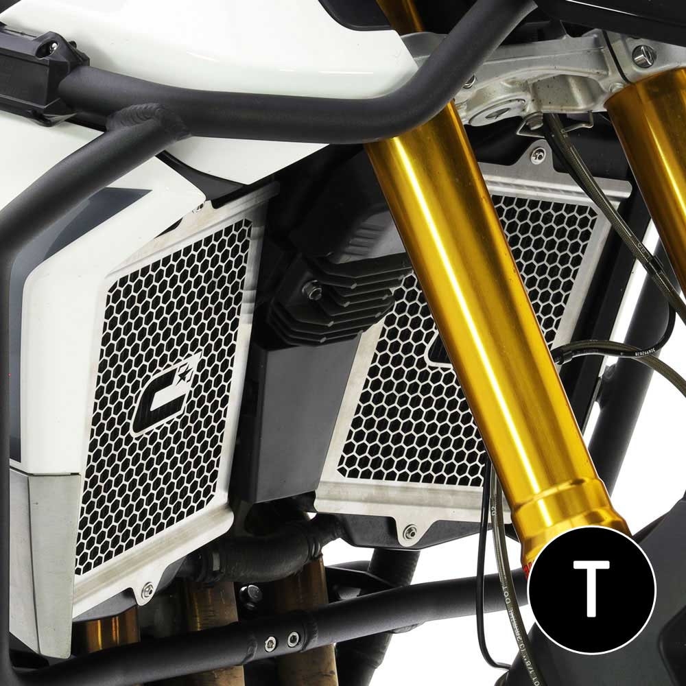 Protector de radiador Crosspro Triumph Tiger 900 GT negro texturizado