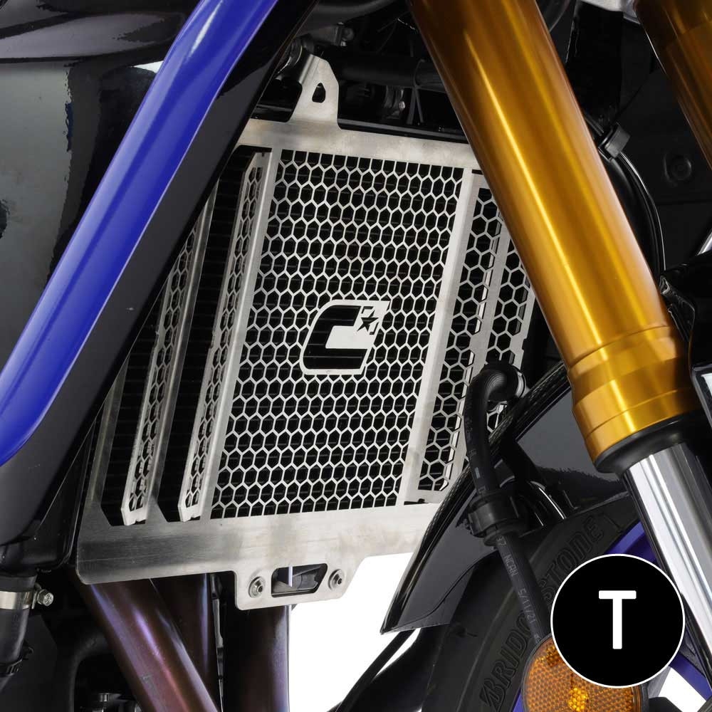 Protector de radiador Crosspro Yamaha Tracer 900 negro texturizado