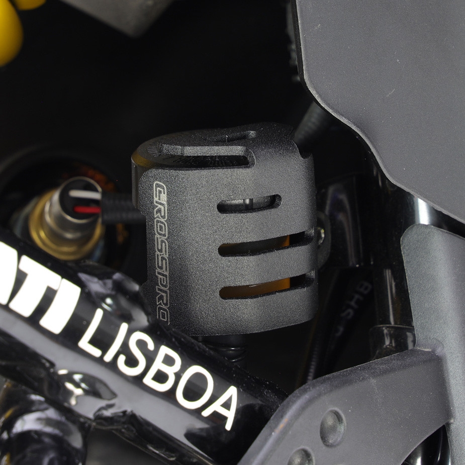 Protector del depósito de líquido de freno Crosspro Ducati DesertX 22-24 negro