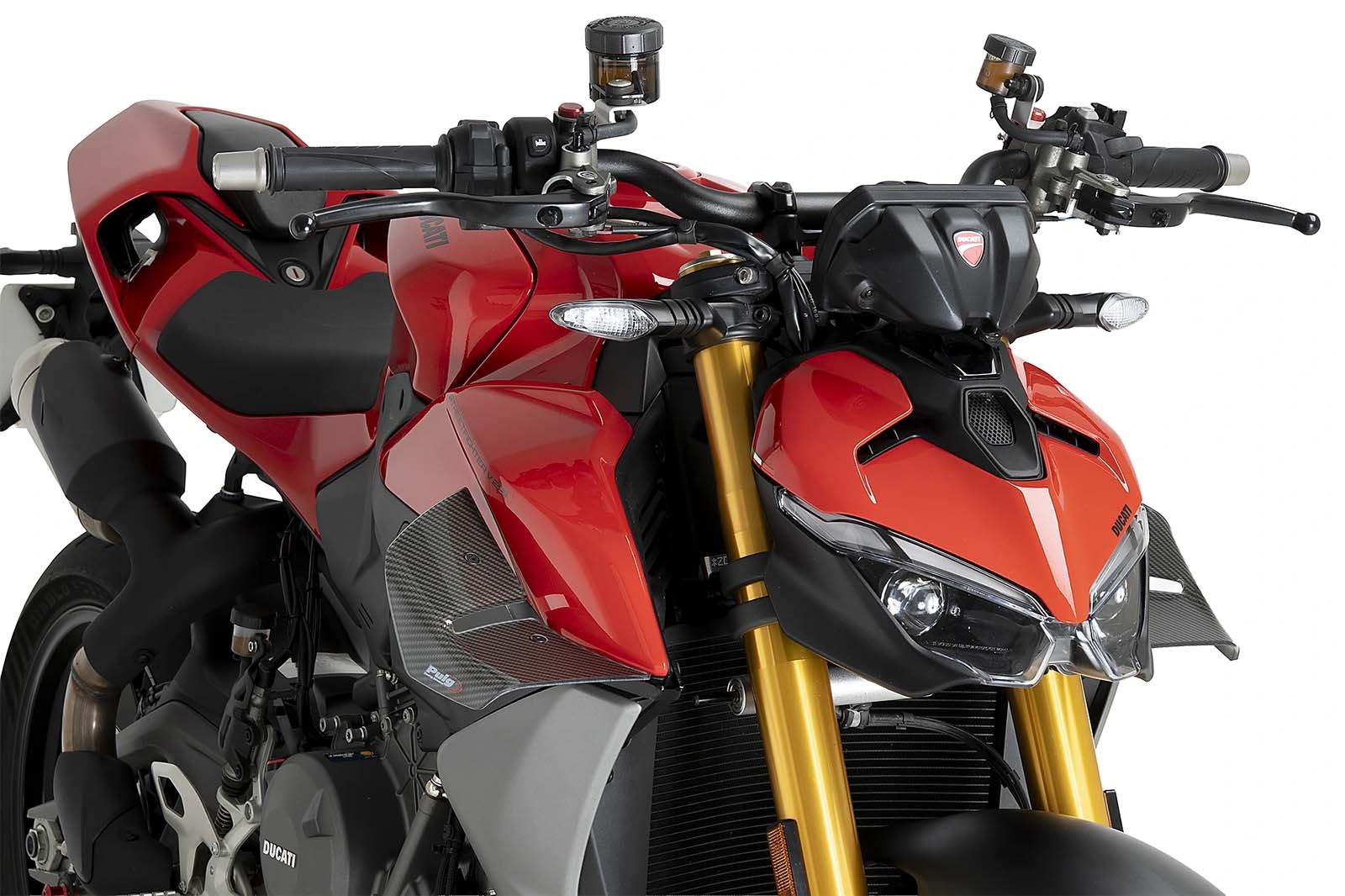 Alerones D12 Puig 22740C Ducati Streetfighter V2 2025 Símil carbono