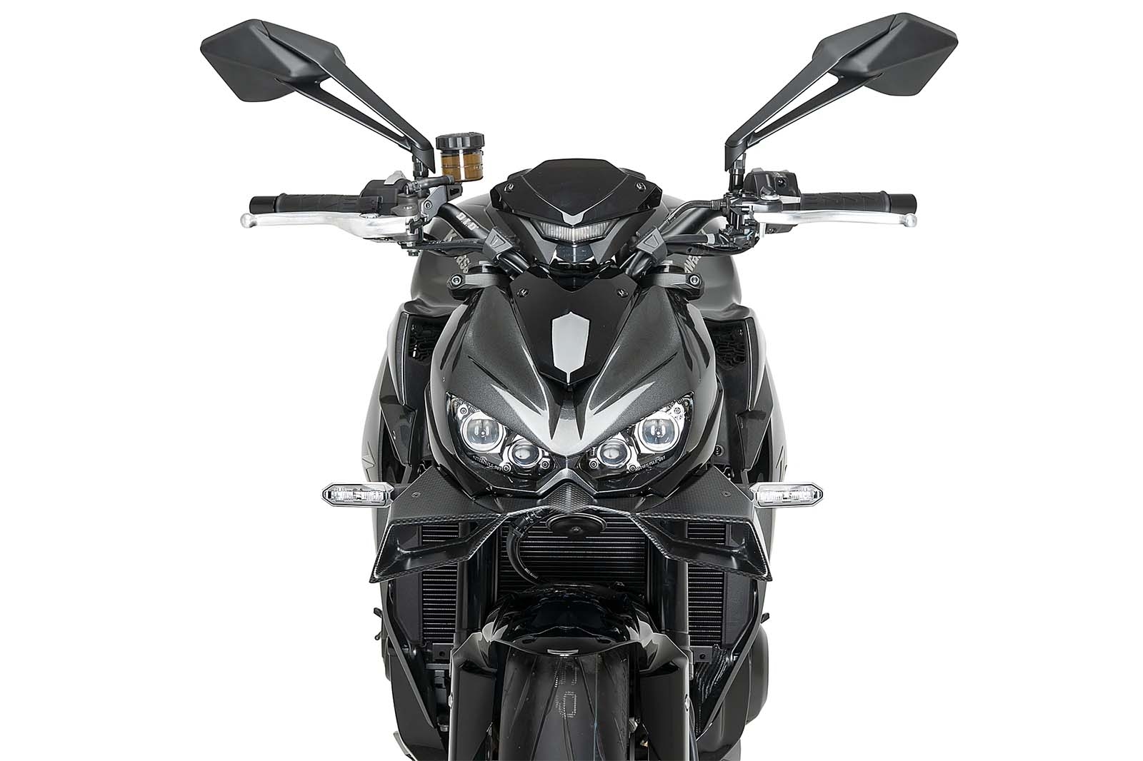 Alerones Downforce Naked Puig 22782C Kawasaki Z1100 2025 Símil carbono