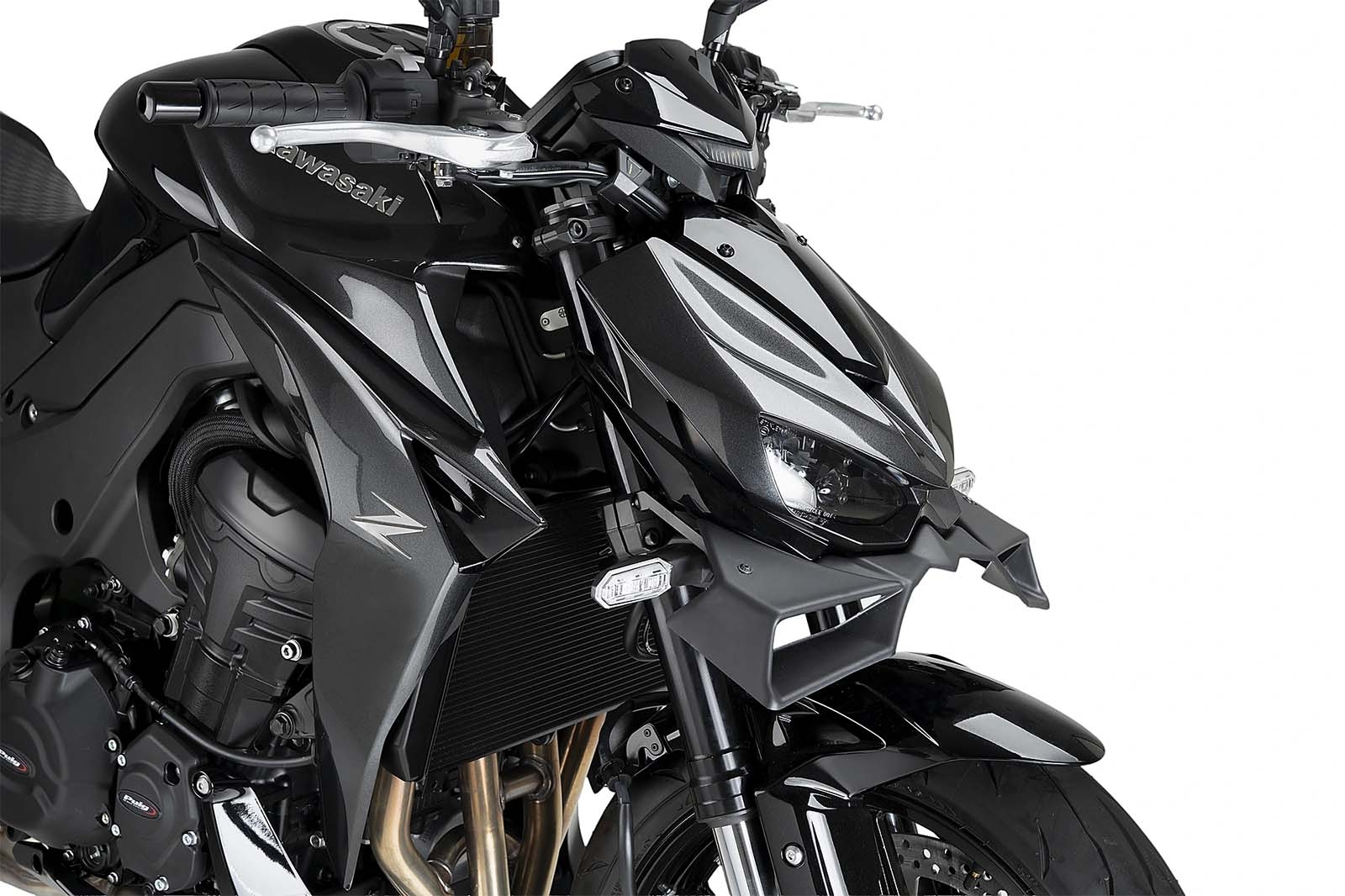Alerones Downforce Naked Puig 22782J Kawasaki Z1100 2025 Negro mate
