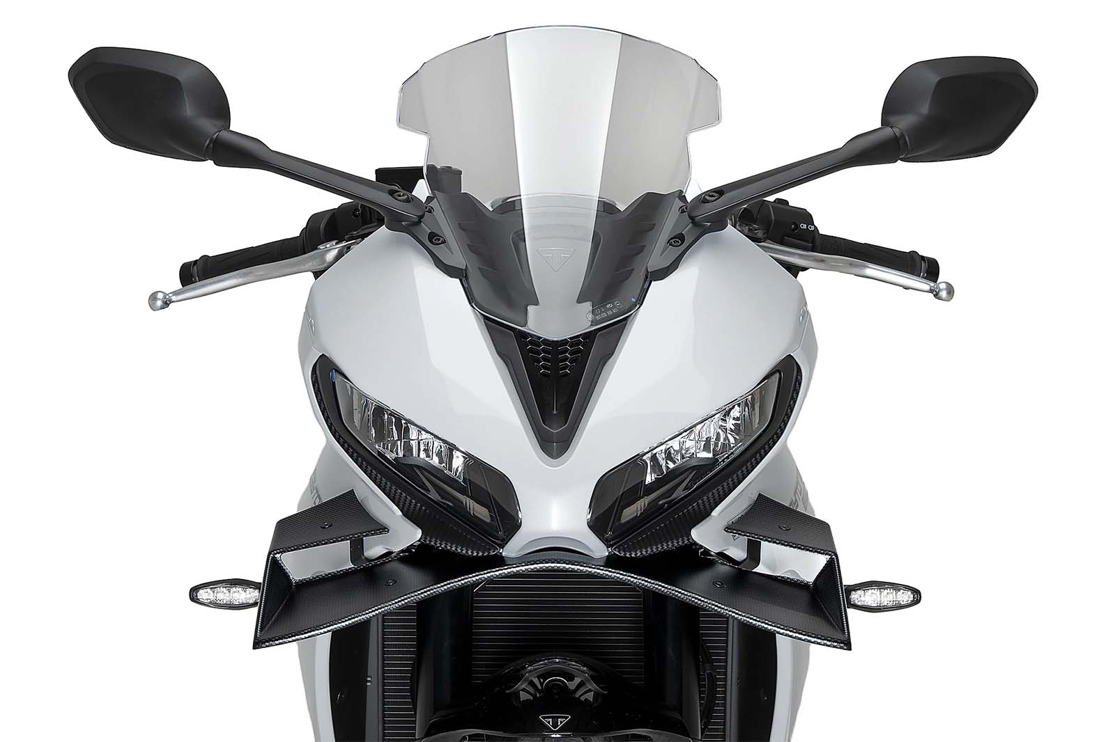 Alerón frontal GP Puig 22832C Triumph Daytona 660 2024-2025 Símil carbono