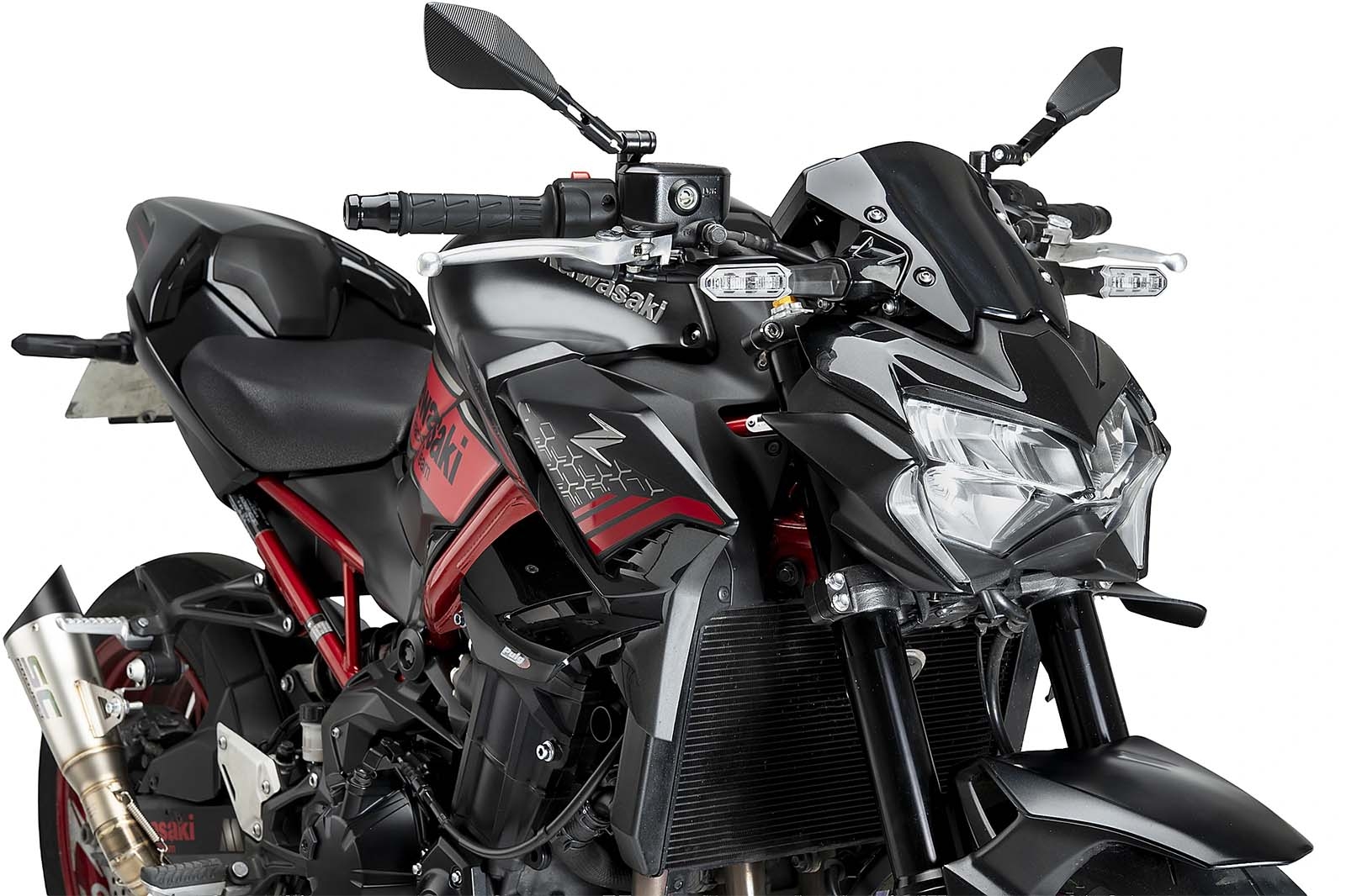 Alerones D12 Puig 22901N Kawasaki Z900 2020-2024 Negro