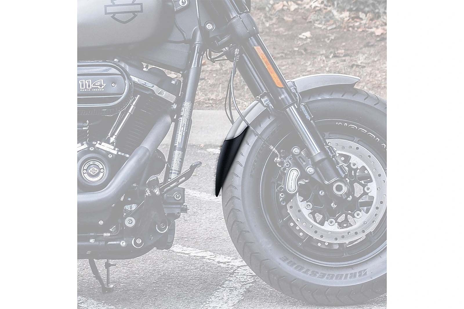 Faldón guardabarros del. Puig 22975N Harley Davidson Fat Negro