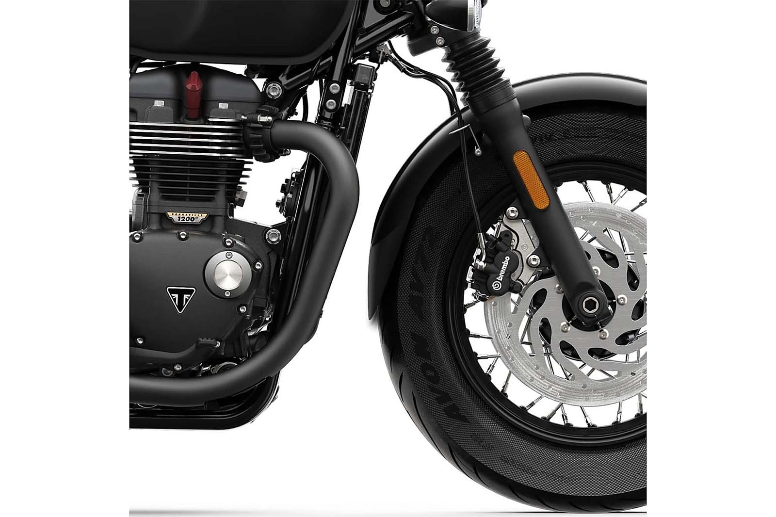 Faldón guardabarros del. Puig 22983N Triumph Bonneville B Negro